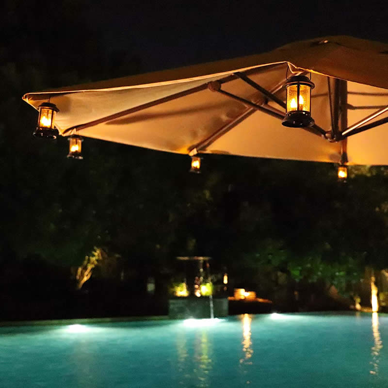 Christmas Gift Tent Lights Solar Candle Flame Flashing Walkway Light