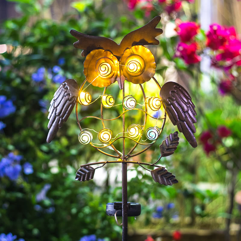 Garden Cute Owl Solar Light,Walkway Pathway Yard Lawn Landscape Lighting