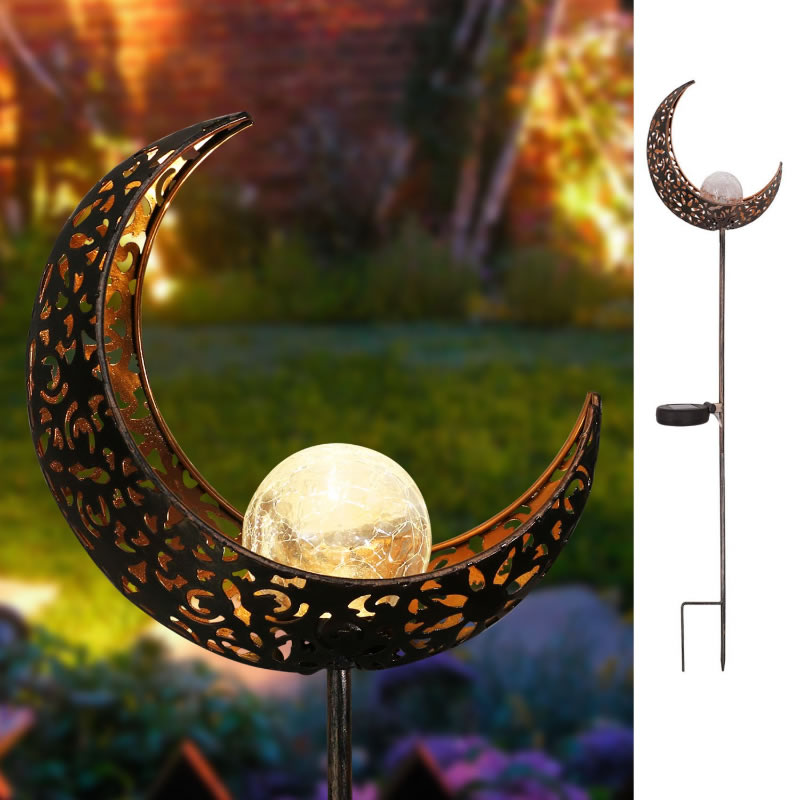 Garden Moon-shaped Solar Light Walkway, Yard, Lawn, Patio Decoration Night Light