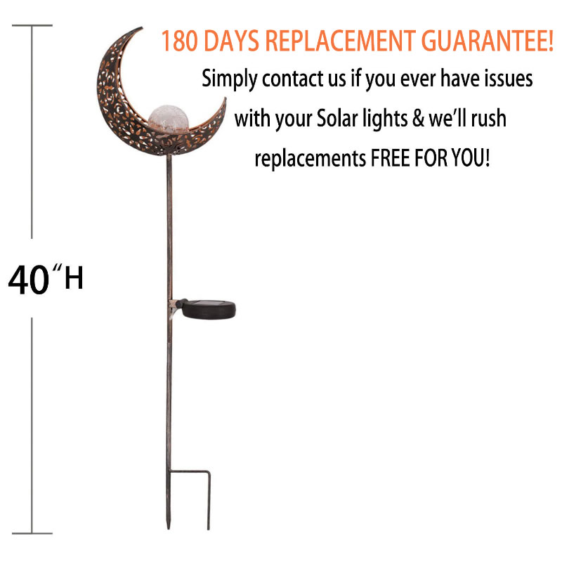 Garden Moon-shaped Solar Light Walkway, Yard, Lawn, Patio Decoration Night Light
