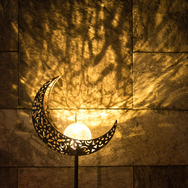 Garden Moon-shaped Solar Light Walkway, Yard, Lawn, Patio Decoration Night Light