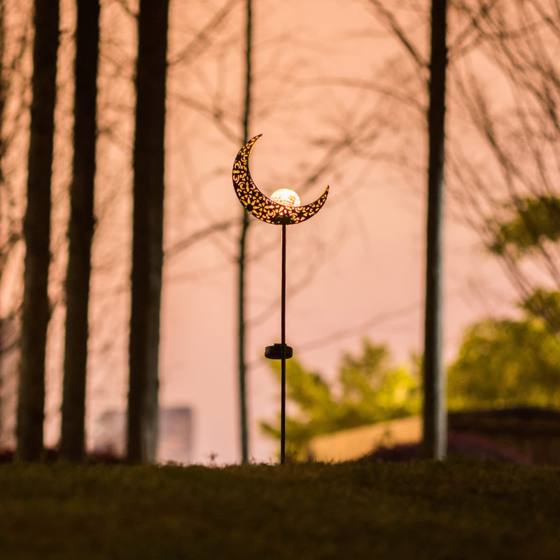 Garden Moon-shaped Solar Light Walkway, Yard, Lawn, Patio Decoration Night Light