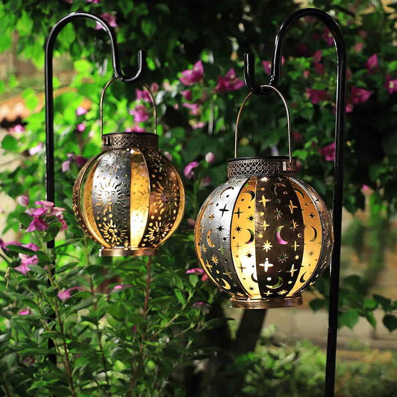 Lanterns Projecting Sun Moon Light Pattern Christmas Party Decoration Lights