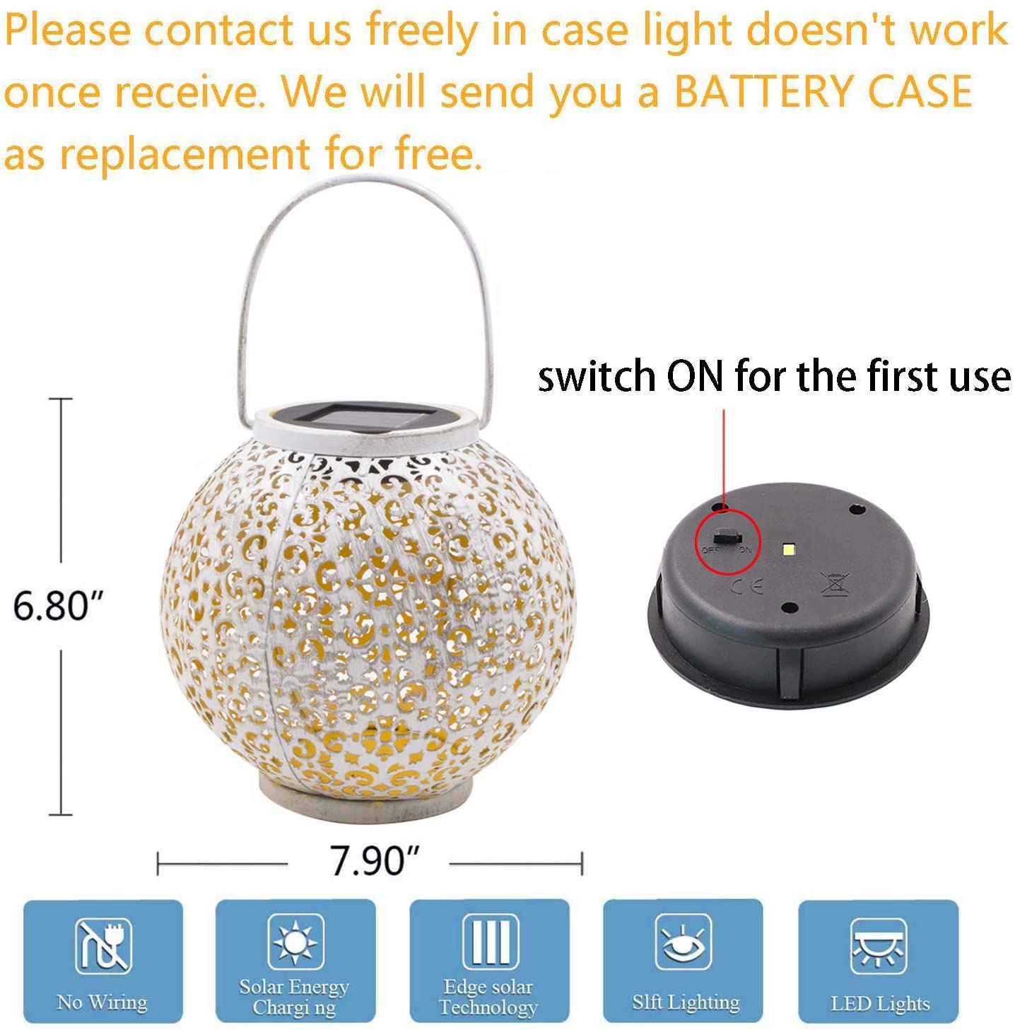 Outdoor House Patio Balcony Large White Lanterns Hanging Lights Christmas Party