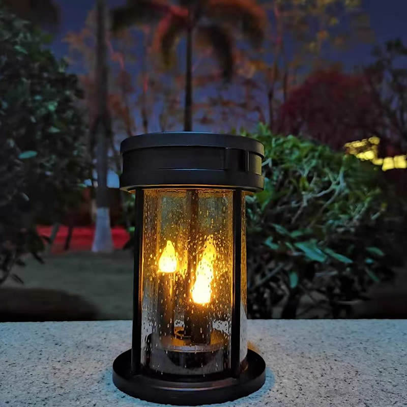 Romantic Christmas Gift Burning Flame Lights For Yard Lawn Pathway Wall Light