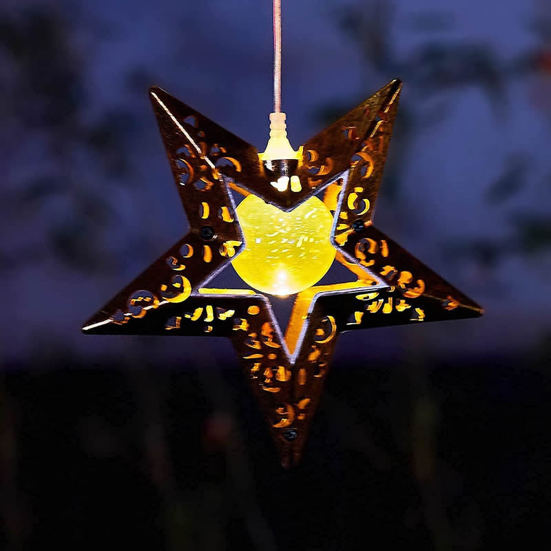 Romantic Star Solar Wind Chime Hanging Lights