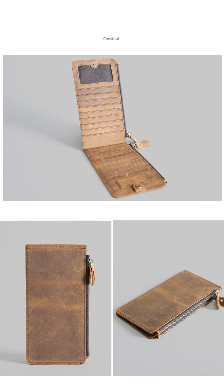Classic Multi Card Slots Leather Wallet, Phone Case
