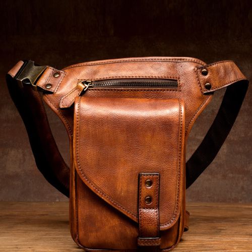 Genuine Leather Bull Head Shape Belt Bag
