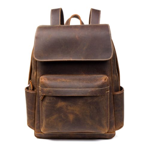 Handmade Retro Cowhide Backpack Laptop