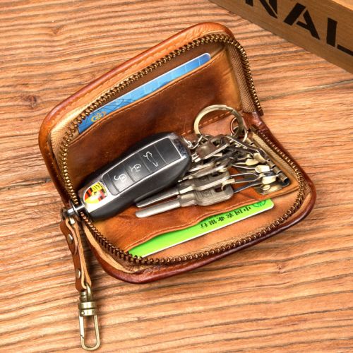 Retro Leather key Case Card Storage Bag