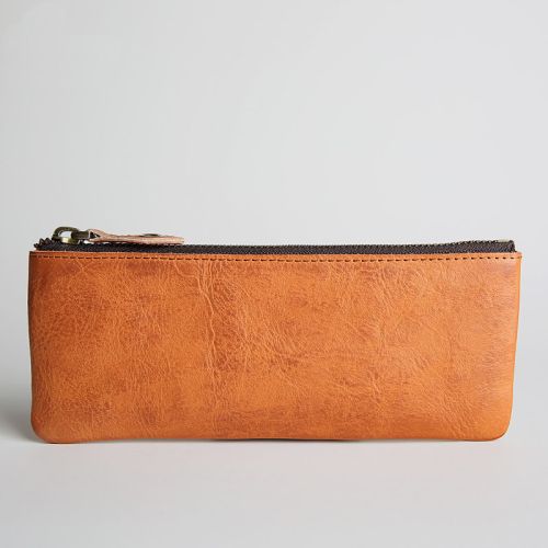 Simple Leather Pen Pouch Stationery Storage