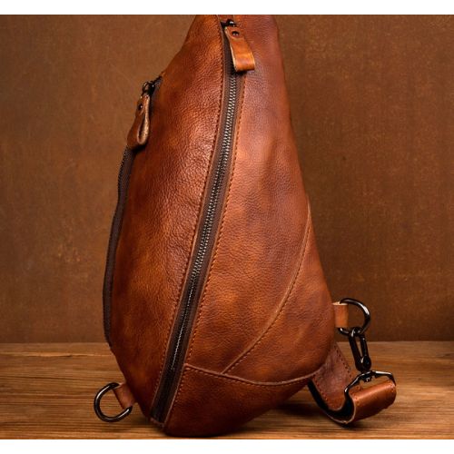 Unique Handmade Leather Shoulder Bag,Satchel,Fanny Pack
