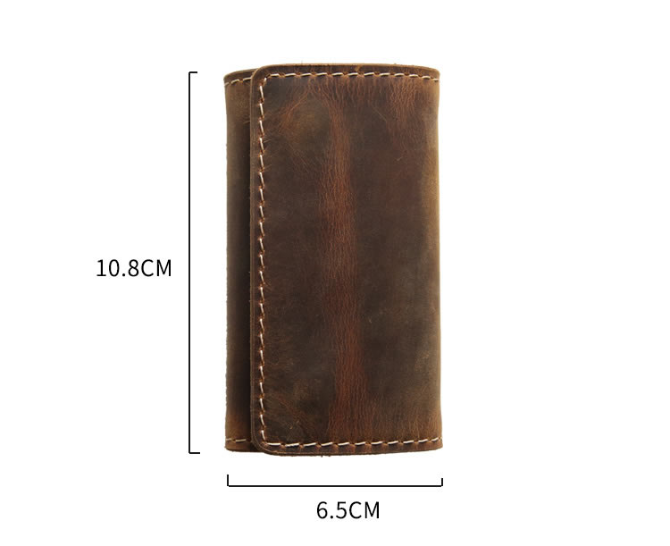 Handcrafted Retro Leather Key Case Wallet