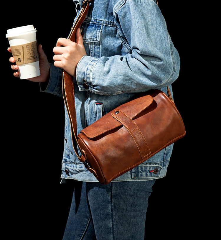 Handmade Cowhide Shoulder Bags,Travel Bag
