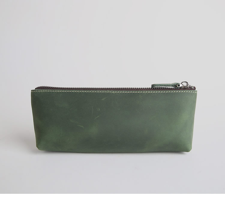 Handmade Crazy Horse Leather Pencil Case