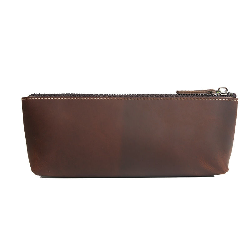 Handmade Crazy Horse Leather Pencil Case