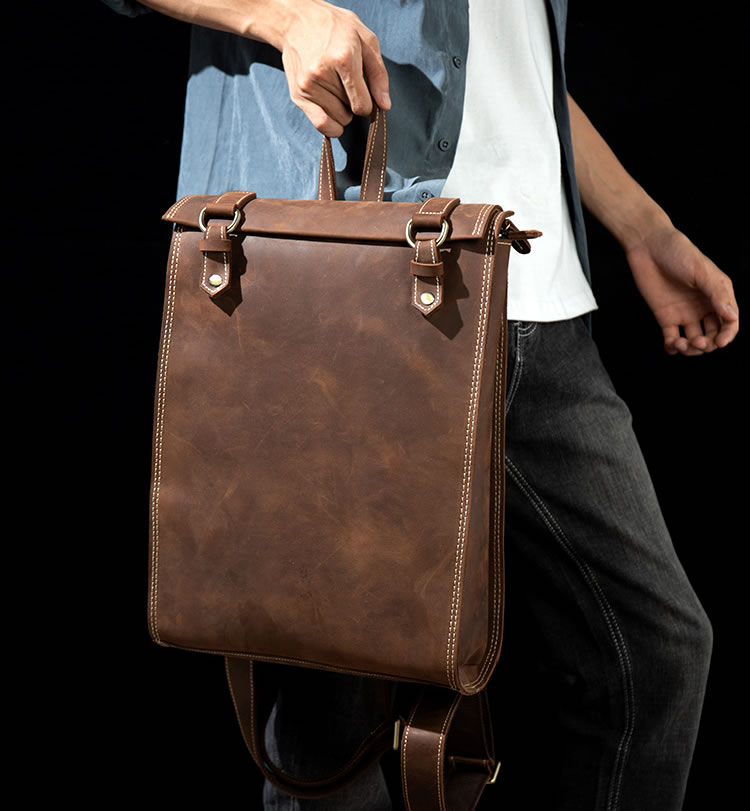 Handmade Vintage Leather Laptop Bag Backpack - Timeless Style ...