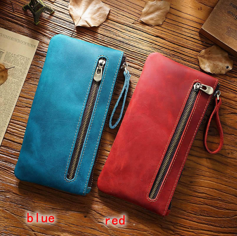 Handmade Vintage Leather Money Holder With Pen Case