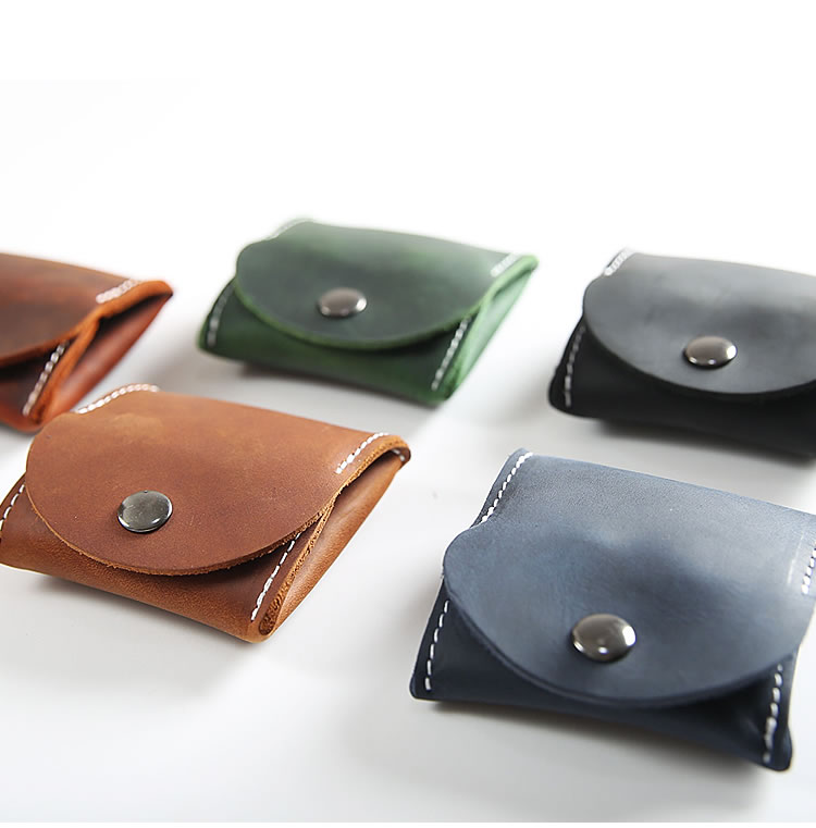 Minimalist Mini Coin Purse In Genuine Leather