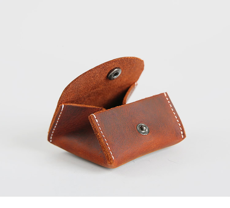 Minimalist Mini Coin Purse In Genuine Leather