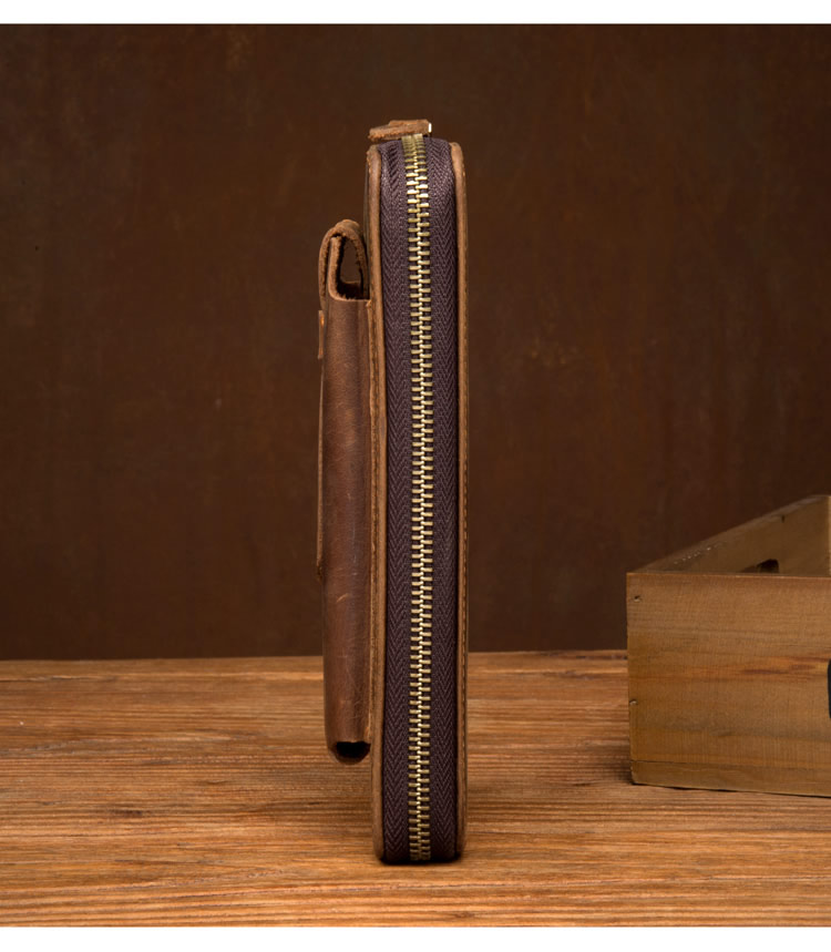 Multifunctional Retro Leather Wallet For Holding Phone And Bank Cards