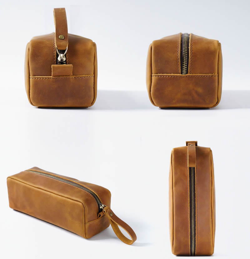 Retro Large-Capacity Leather Storage Bag, Pencil Case