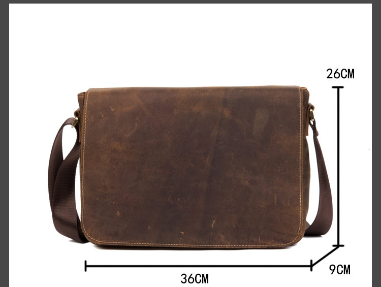 Retro Leather Document Bag Shoulder Bag