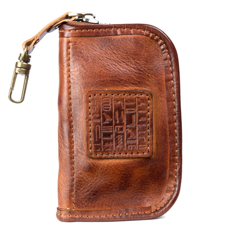 Retro Leather Key Case Card Storage Bag