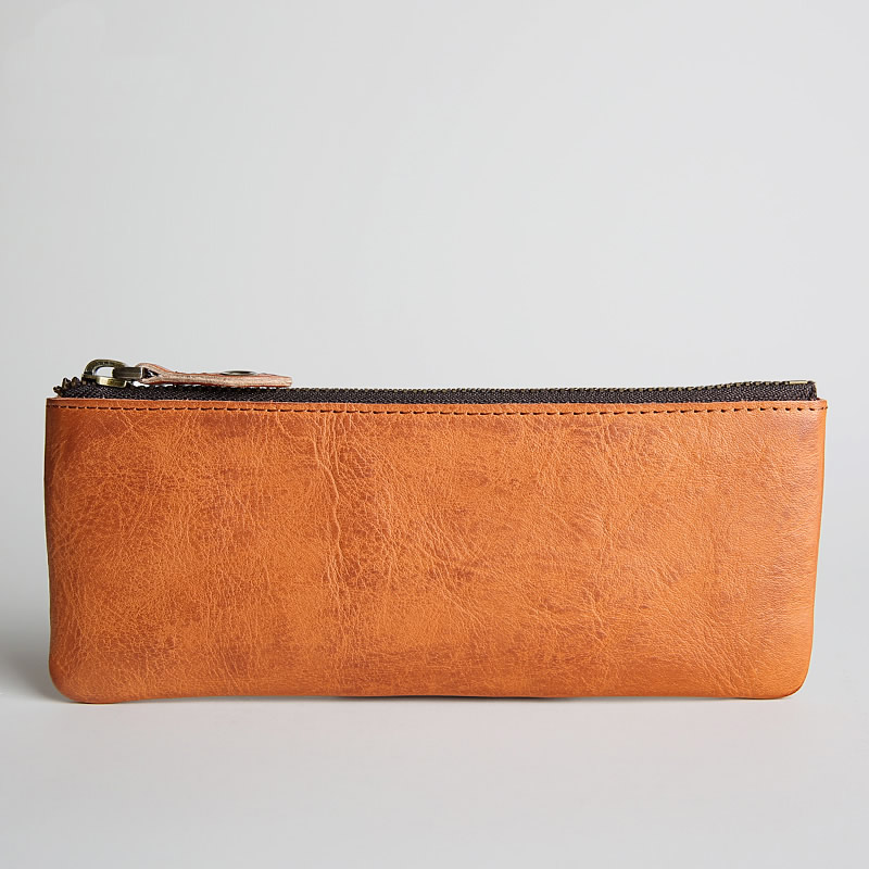 Simple Leather Pen Pouch Stationery Storage