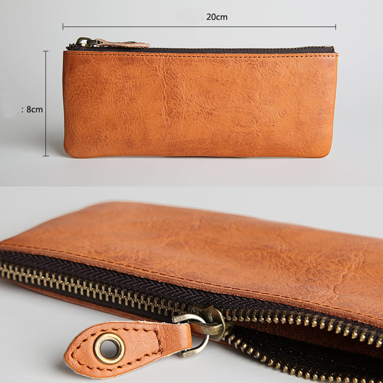 Simple Leather Pen Pouch Stationery Storage