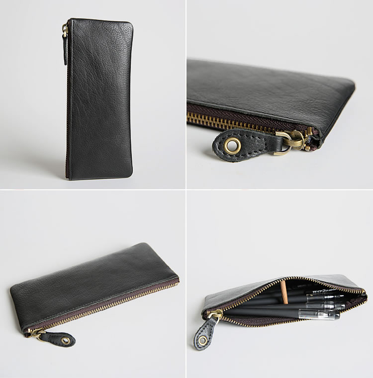 Simple Leather Pen Pouch Stationery Storage
