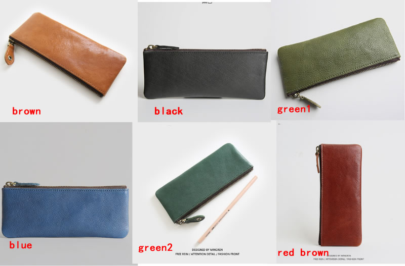 Simple Leather Pen Pouch Stationery Storage