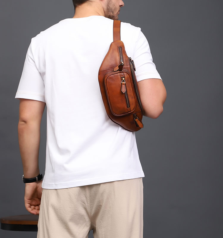 Vintage Leather Outdoor Portable Waist Bag