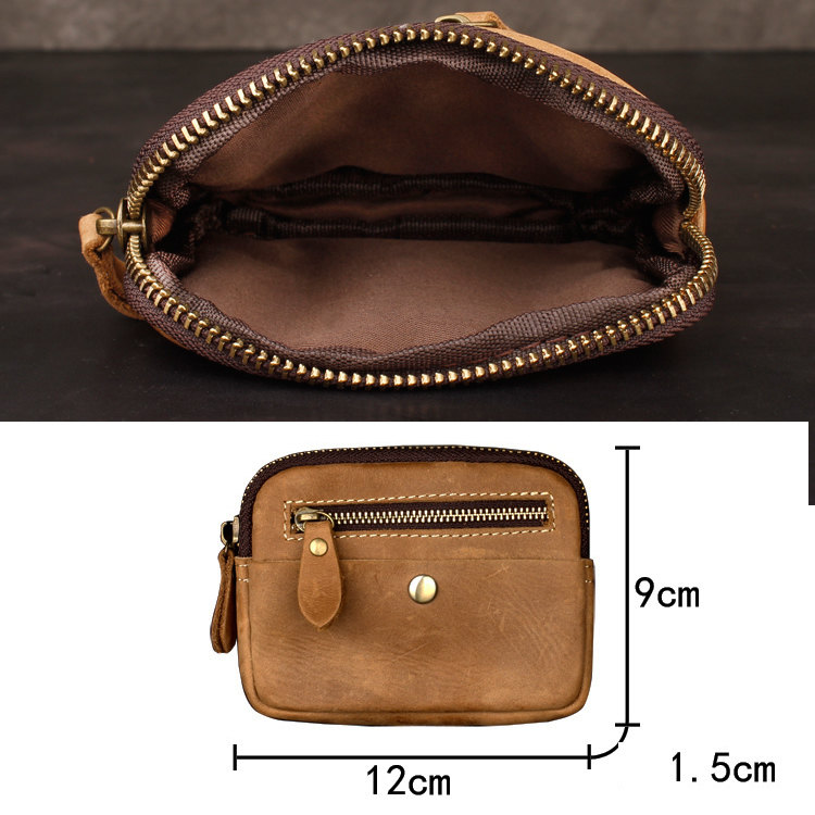 Vintage Leather Waist Bag Wallet