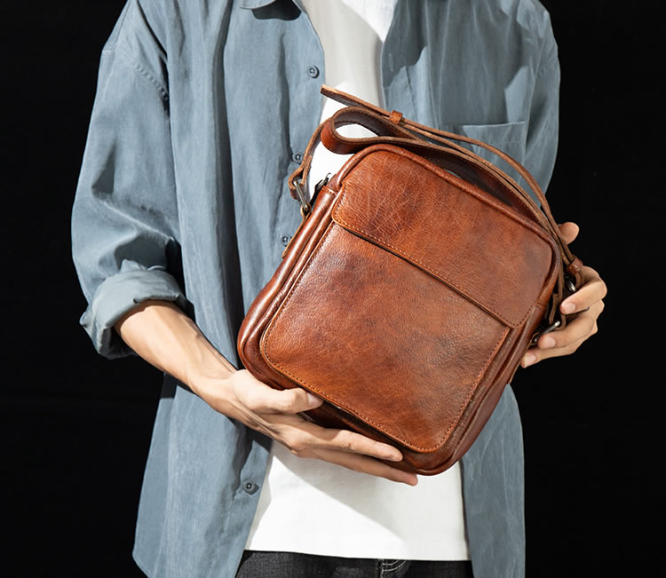 Vintage Manual Genuine Leather Shoulder Bags